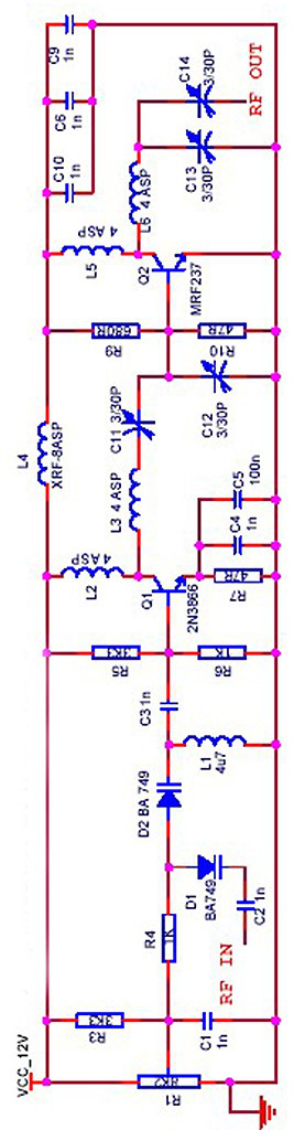 amplificador rf 7W