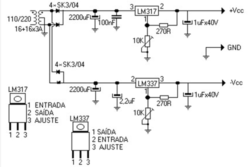 fonte simetrica 15V