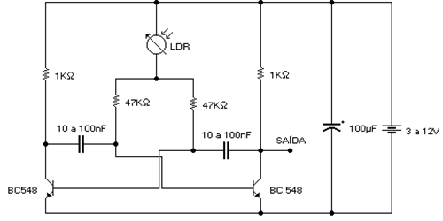oscilador foto multivibrador