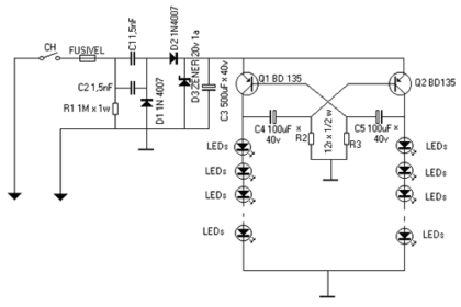 pisca 20 leds