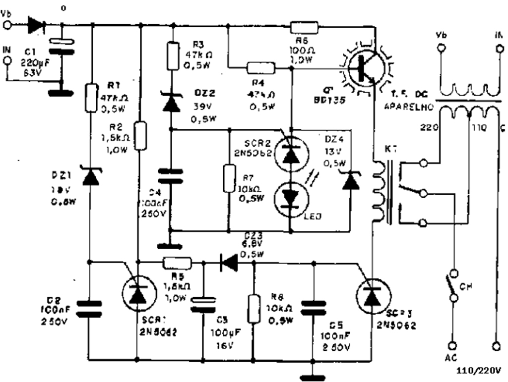 seletor automatico tensao