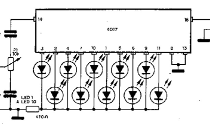 sequencial 10 leds