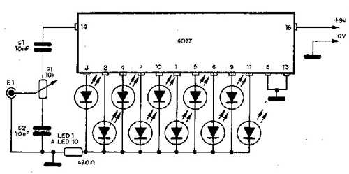 sequencial 10 leds