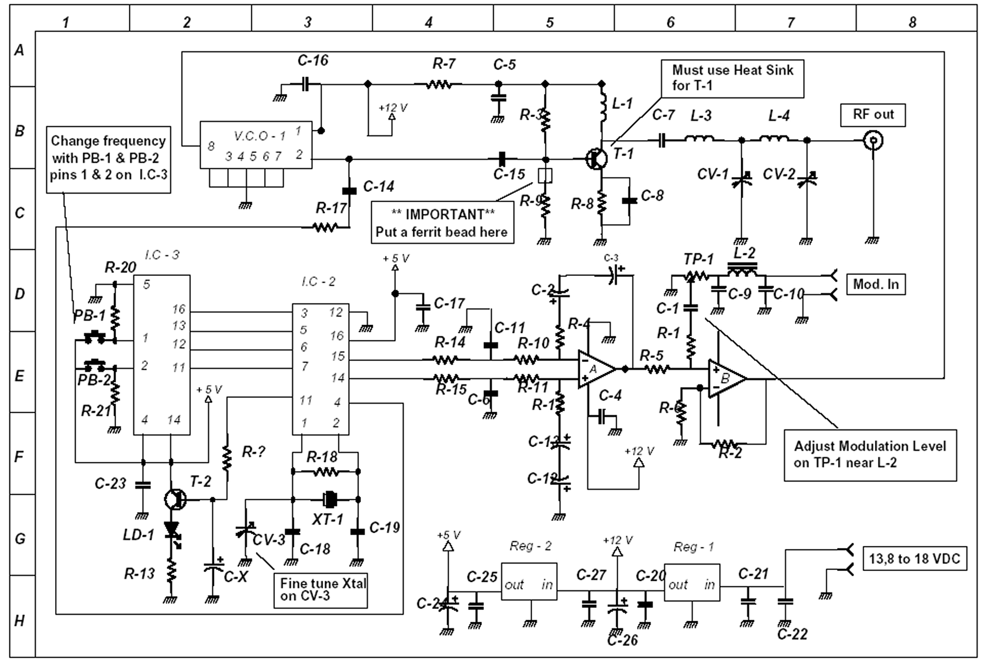 transmissor fm pll 1W 04